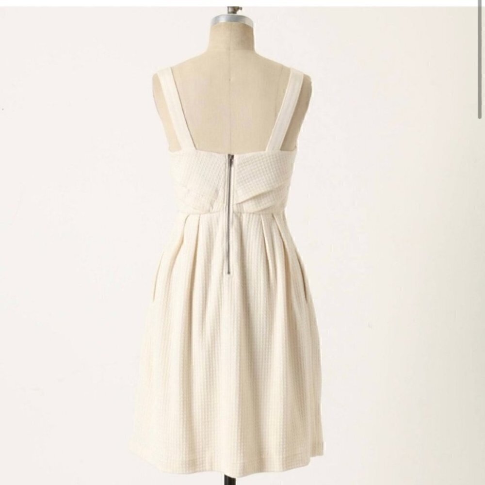 Deletta Dress Beige Black Floral Size Medium - Picture 2 of 11